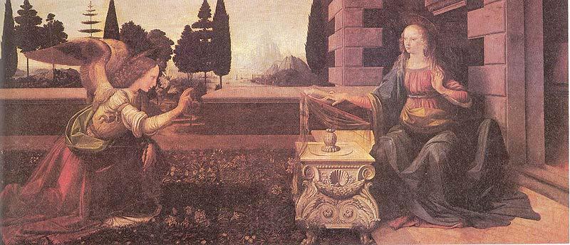 LEONARDO da Vinci Annunciation Norge oil painting art